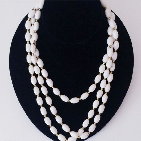 THREE 80s Vintage Monet beaded Necklaces! - Picture 1 of 6